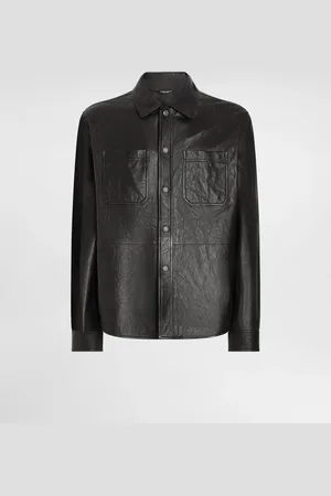 Dolce & Gabbana Chemise En Cuir - Hombre Abrigos Y Chaquetas Negro Piel 44