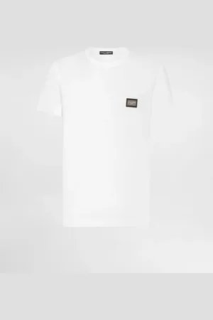 Dolce & Gabbana Camiseta De Algodón Con Placa Con Logotipo - Hombre Camisetas Y Polos Algod�n 46