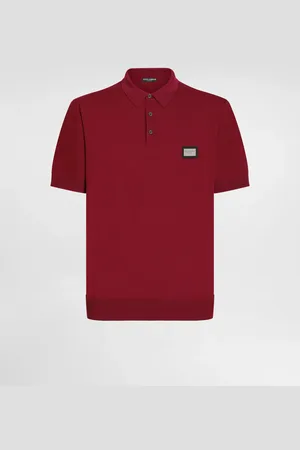 Dolce & Gabbana Pull Polo En Laine Avec Plaquette À Logo - Hombre Prendas De Punto Burdeos Lana 44