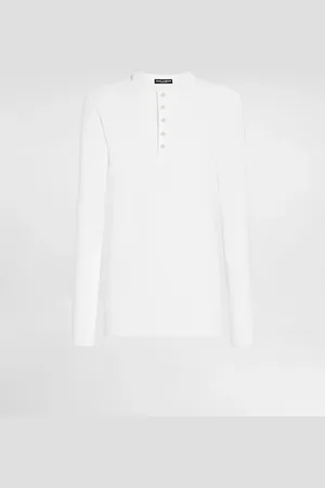 Dolce & Gabbana Camiseta Panadera De Algodón Acanalada - Hombre Camisetas Y Polos Algod�n 42