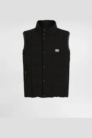 Dolce & Gabbana Chaleco De Punto Con Placa Con Logotipo - Hombre Abrigos Y Chaquetas Algod�n 44