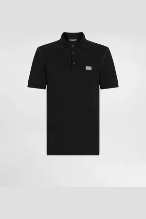 Dolce & Gabbana Polo En Piqué De Algodón Con Placa Con Logotipo - Hombre Camisetas Y Polos Algod�n 44