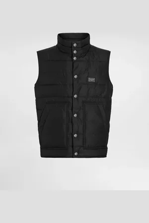 Dolce & Gabbana Gilet En Nylon Avec Plaquette À Logo - Hombre Abrigos Y Chaquetas Negro Nailon 44