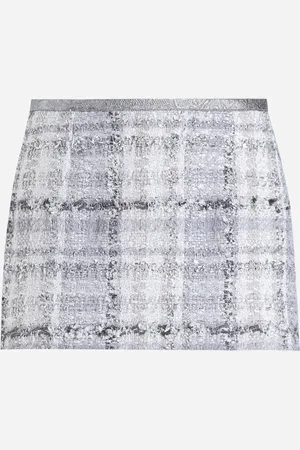 Dolce & Gabbana Minifalda De Tweed Raschel Lúrex A Cuadros - Mujer Faldas 36
