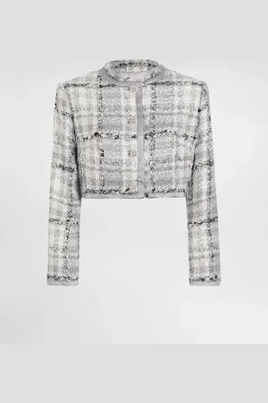 Dolce & Gabbana Chaqueta Corta De Tweed Raschel Lúrex A Cuadros - Mujer Chaquetas 38