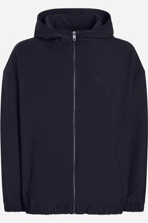 Dolce & Gabbana Cazadora De Tela De Lana Con Capucha Y Placa - Hombre Abrigos Y Chaquetas 48