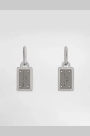 Dolce & Gabbana Pendientes Con Placa Con Logotipo - Hombre Bisutería Metal Onesize