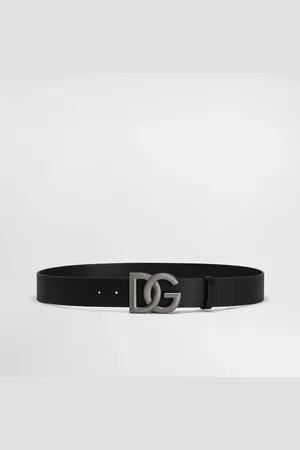 Dolce & Gabbana Lux Leather Belt With Crossover Dg Logo Buckle - Hombre Cinturones Piel 80