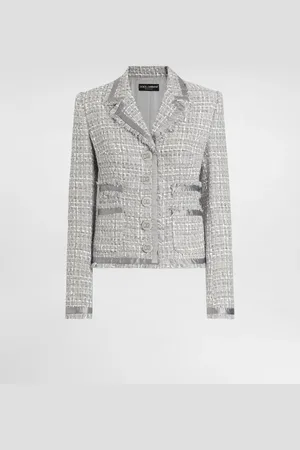 Dolce & Gabbana Chaqueta Corta De Botonadura Sencilla En Bouclé Lamé - Mujer Chaquetas 36