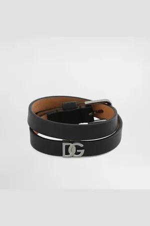 Dolce & Gabbana Pulsera En Piel De Becerro Con Logotipo Dg - Hombre Bisutería Multicolor Piel M