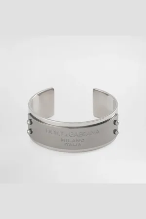 Dolce & Gabbana Pulsera Rígida Con Logotipo - Hombre Bisutería Metal Onesize