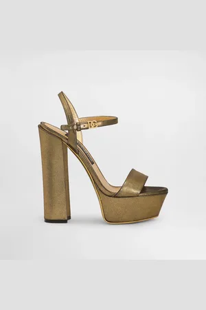 Dolce & Gabbana Sandalia De Organdí Laminado - Mujer Sandalias Y Cuñas 41