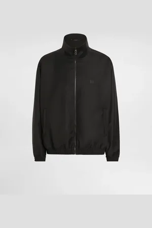 Dolce & Gabbana Cazadora De Lana Con Cuello Alto Y Placa - Hombre Abrigos Y Chaquetas 48