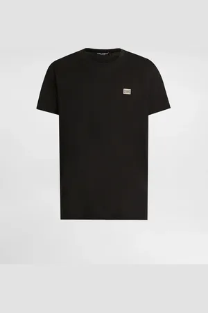 Dolce & Gabbana Camiseta De Algodón Con Placa - Hombre Camisetas Y Polos 44