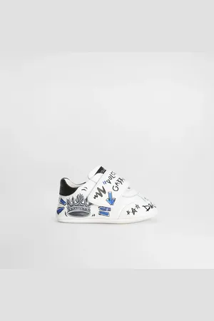 Dolce & Gabbana Zapatilla De Piel De Cordero Estampada - Hombre Zapatos Recién Nacido (16-20) Blanco 16