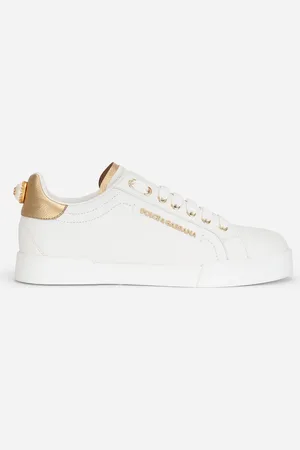 Dolce & Gabbana Zapatillas Portofino De Napa De Becerro Con Frase - Mujer Zapatillas Blanco Piel 39