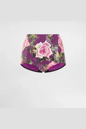 Dolce & Gabbana Culotte De Cady Bordado De Lentejuelas Con Estampado De Rosas - Mujer Lingerie 3