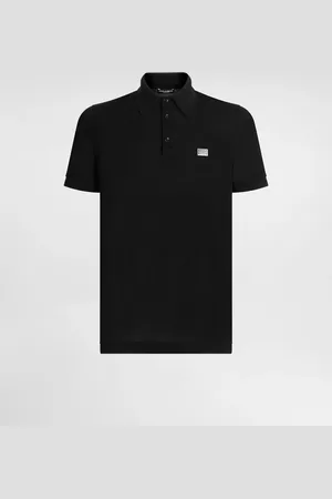 Dolce & Gabbana Polo De Algodón Con Placa Con Logotipo - Hombre Camisetas Y Polos 44