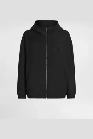 Dolce & Gabbana Cazadora De Tela De Lana Con Capucha Y Placa - Hombre Abrigos Y Chaquetas 50