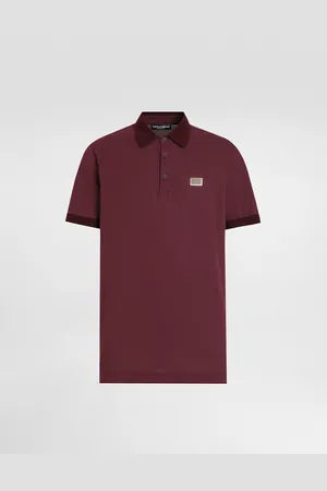 Dolce & Gabbana Polo De Algodón Con Placa Con Logotipo - Hombre Camisetas Y Polos 44