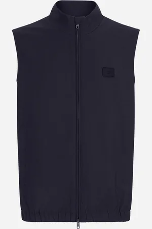 Dolce & Gabbana Chaleco De Tela De Lana Con Placa - Hombre Abrigos Y Chaquetas 48