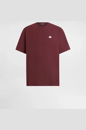 Dolce & Gabbana Camiseta De Algodón Con Placa - Hombre Camisetas Y Polos 48