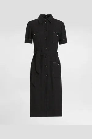 Dolce & Gabbana Vestido Longuette Camisero De Tweed Raschel - Mujer Vestidos 36