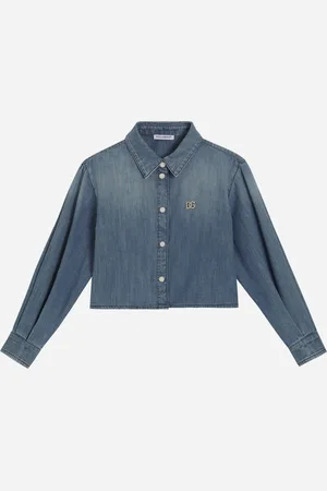Dolce & Gabbana Camisa Vaquera Con Logotipo Dg - Mujer Camisas Y Tops 3 Years