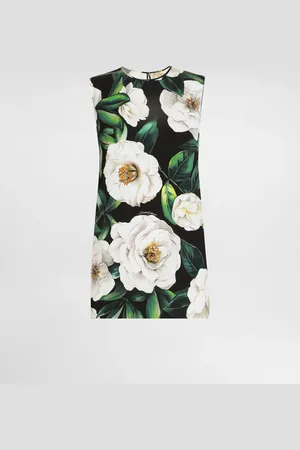 Dolce & Gabbana Top Sin Mangas De Charmeuse Con Estampado De Gardenias - Mujer Camisas Y Tops 36