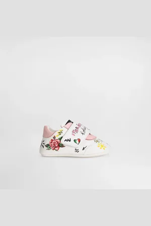 Dolce & Gabbana Zapatilla De Piel De Cordero Estampada - Mujer Zapatos Recién Nacida (16-20) Rosa 16