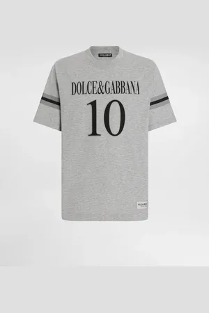 Dolce & Gabbana Camiseta De Algodón Con Logotipo - Hombre Camisetas Y Polos 48