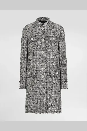 Dolce & Gabbana Abrigo De Tweed Raschel Con Botonadura Sencilla - Mujer Abrigos Y Chaquetones 38