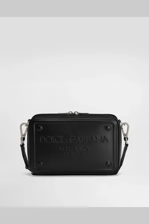 Dolce & Gabbana Bolso Bandolera En Piel De Becerro Con Logotipo En Relieve - Hombre Bandoleras Piel Onesize