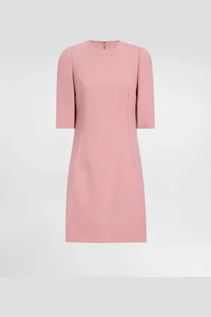 Dolce & Gabbana Vestido Midi De Corte Reloj De Arena En Crepé De Lana - Mujer Vestidos 36