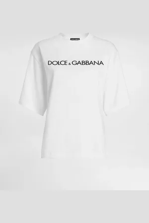 Dolce & Gabbana Camiseta De Manga Corta De Algodón Con Inscripción - Mujer Camisetas Y Sudaderas Algod�n Xxs