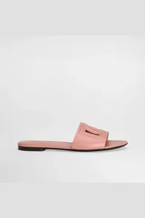 Dolce & Gabbana Sandalia Pala En Piel De Becerro Con Logotipo Dg - Mujer Palas Piel 36
