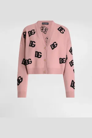Dolce & Gabbana Cárdigan Corto De Lana Con Logotipo Dg En Intarsia - Mujer Prendas De Punto 36