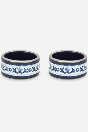 Dolce & Gabbana Juego De 2 Servilleteros Pequeños De Porcelana - Servilleteros Onesize