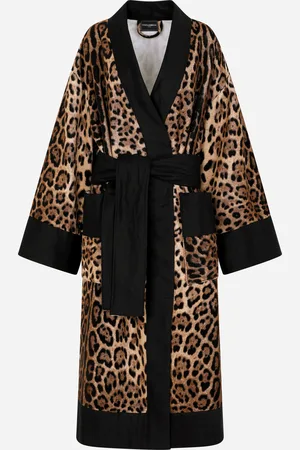 Dolce & Gabbana Terry Cotton Bath Robe - Albornoces Con Motivo Integral Xs