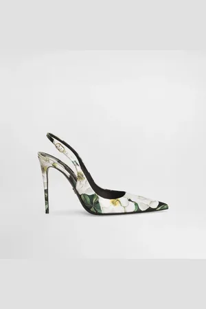 Dolce & Gabbana Zapato Destalonado De Becerro Brillante Estampado - Mujer Zapatos De Salón Y Destalonados 35