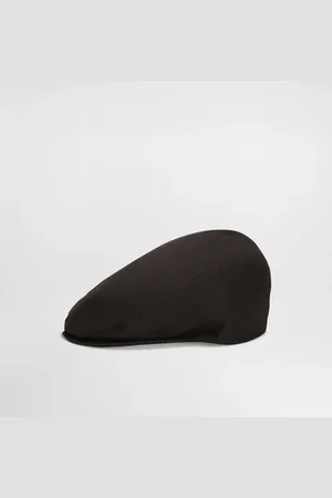 Dolce & Gabbana Gorra Inglesa De Lino Con Placa Logotipo - Hombre Gorros Y Guantes Marr�n 57