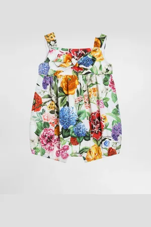 Dolce & Gabbana Pelele De Popelina Con Estampado De Flores - Mujer Set Regalo Y Body 0/3 Months