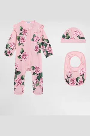 Dolce & Gabbana Conjunto Regalo De 3 Piezas De Punto Con Estampado De Rosas - Mujer Set Regalo Y Body 0/3 Months