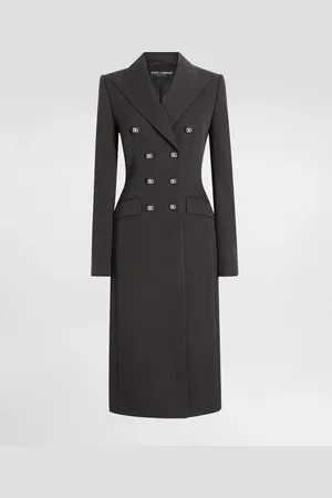 Dolce & Gabbana Abrigo De Botonadura Doble De Lana Con Botones Con Logotipo Dg - Mujer Abrigos Y Chaquetones 36