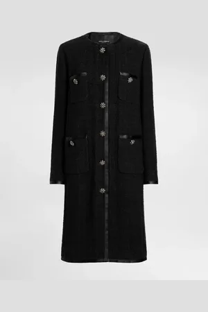 Dolce & Gabbana Abrigo De Tweed Raschel Con Botonadura Sencilla - Mujer Abrigos Y Chaquetones 36
