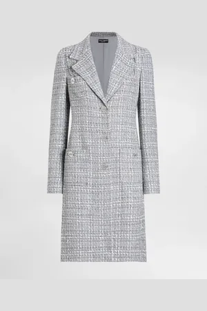 Dolce & Gabbana Abrigo De Botonadura Sencilla De Tweed Bouclé Lamé - Mujer Abrigos Y Chaquetones 36