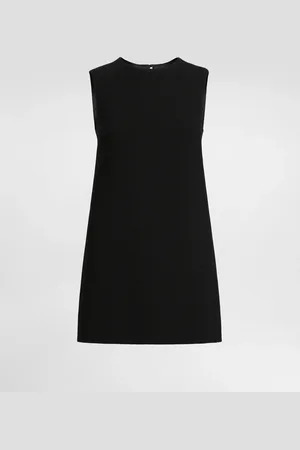 Dolce & Gabbana Vestido Corto Acampanado De Crepé De Lana - Mujer Vestidos 36