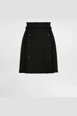 Dolce & Gabbana Falda Corta De Tweed Raschel Con Botones Decorativos Con Logotipo Dg - Mujer Faldas 36