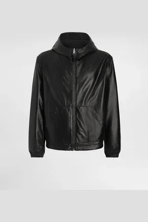 Dolce & Gabbana Cazadora De Piel Y Textil Con Capucha Reversible - Hombre Abrigos Y Chaquetas 48