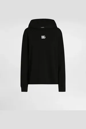 Dolce & Gabbana Sudadera Con Capucha De Punto Con Dg Bordado - Mujer Camisetas Y Sudaderas 40
